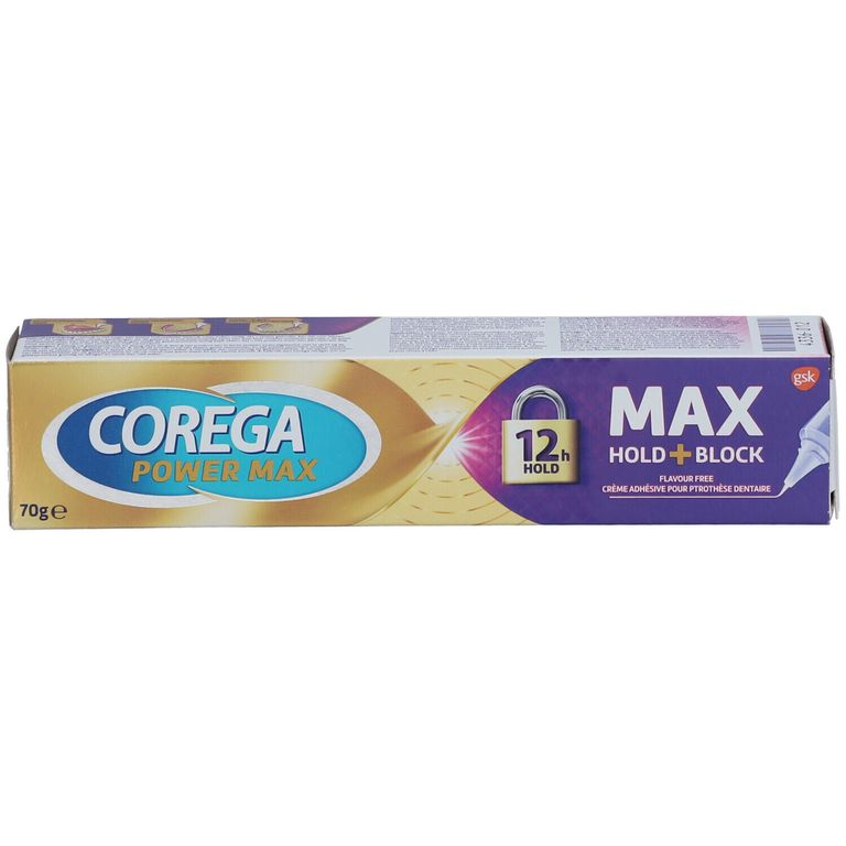 Corega Power Max Max Hold Block Kleefcrème 70 g Farmaline