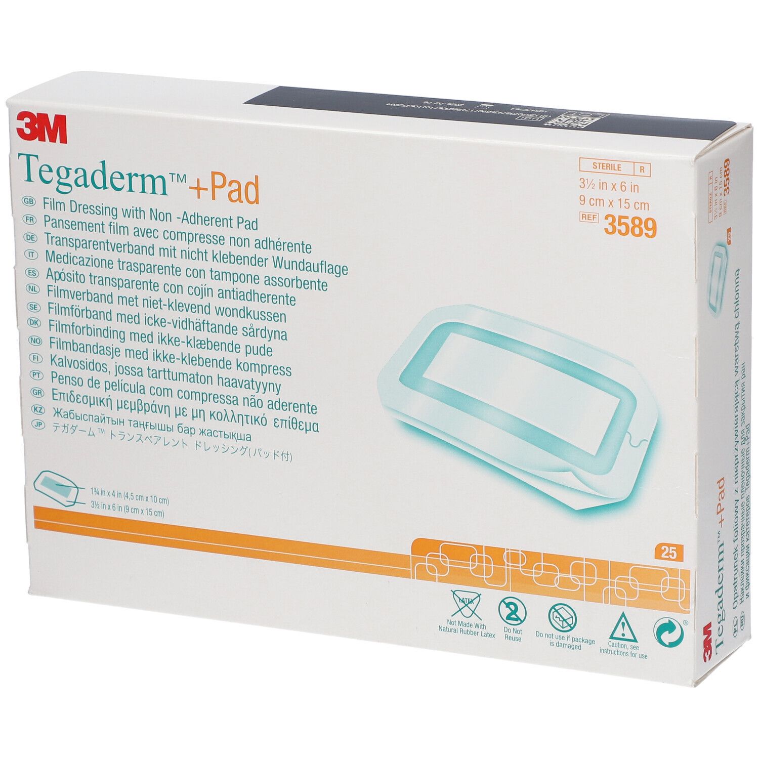 M Tegaderm Pad Pansement Transparent Avec Compresse Absorbante