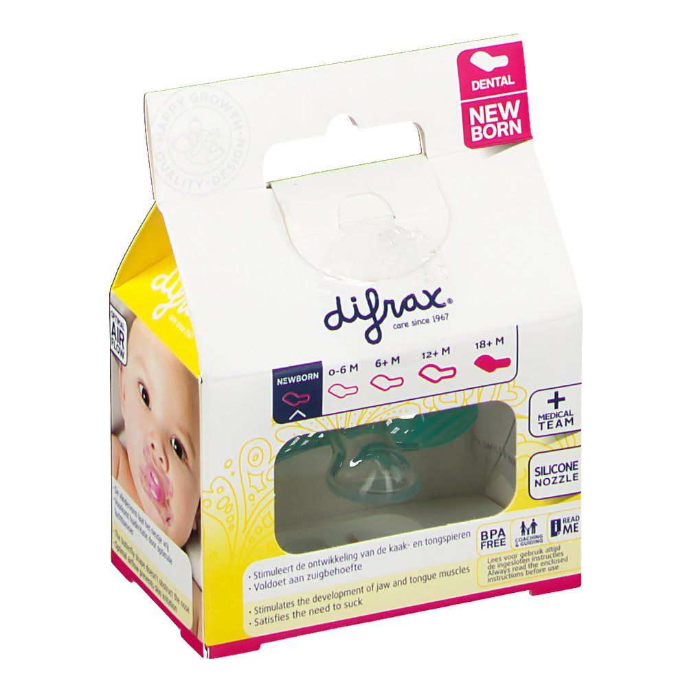 Difrax Fopspeen Dental Boy Newborn 1 St Farmaline