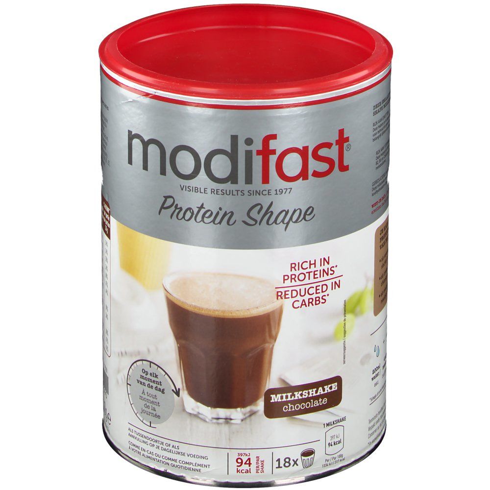 Modifast ProtiPlus Milkshake Chocolade 540 G Farmaline