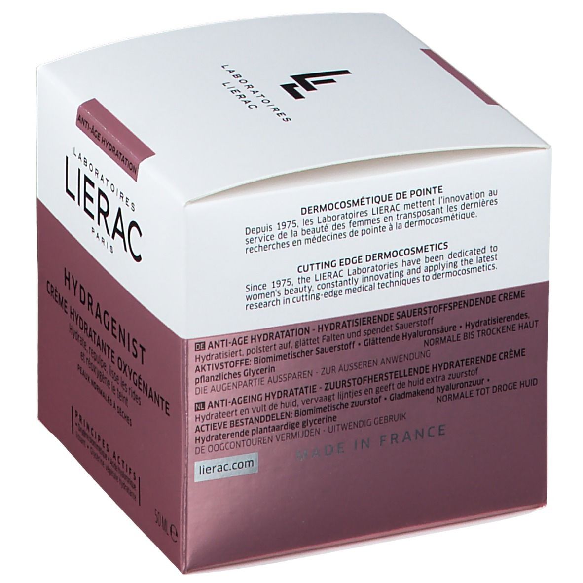 Lierac Hydragenist Crème Hydratante Oxygénante Repulpante 50 ml Farmaline