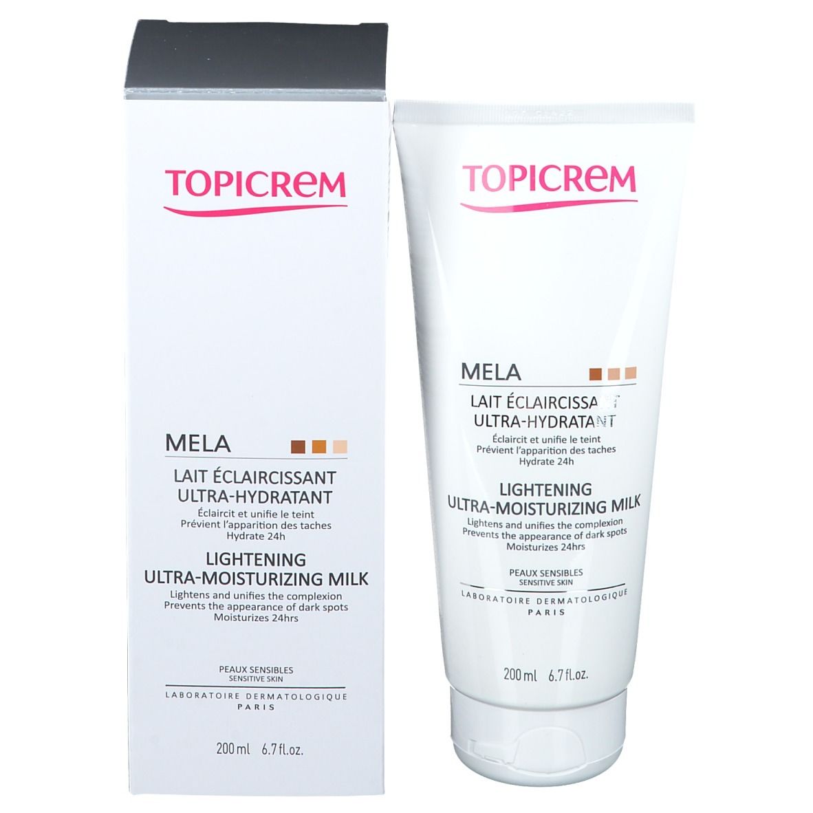 Topicrem Mela Lait Claircissant Ultra Hydratant Ml Farmaline