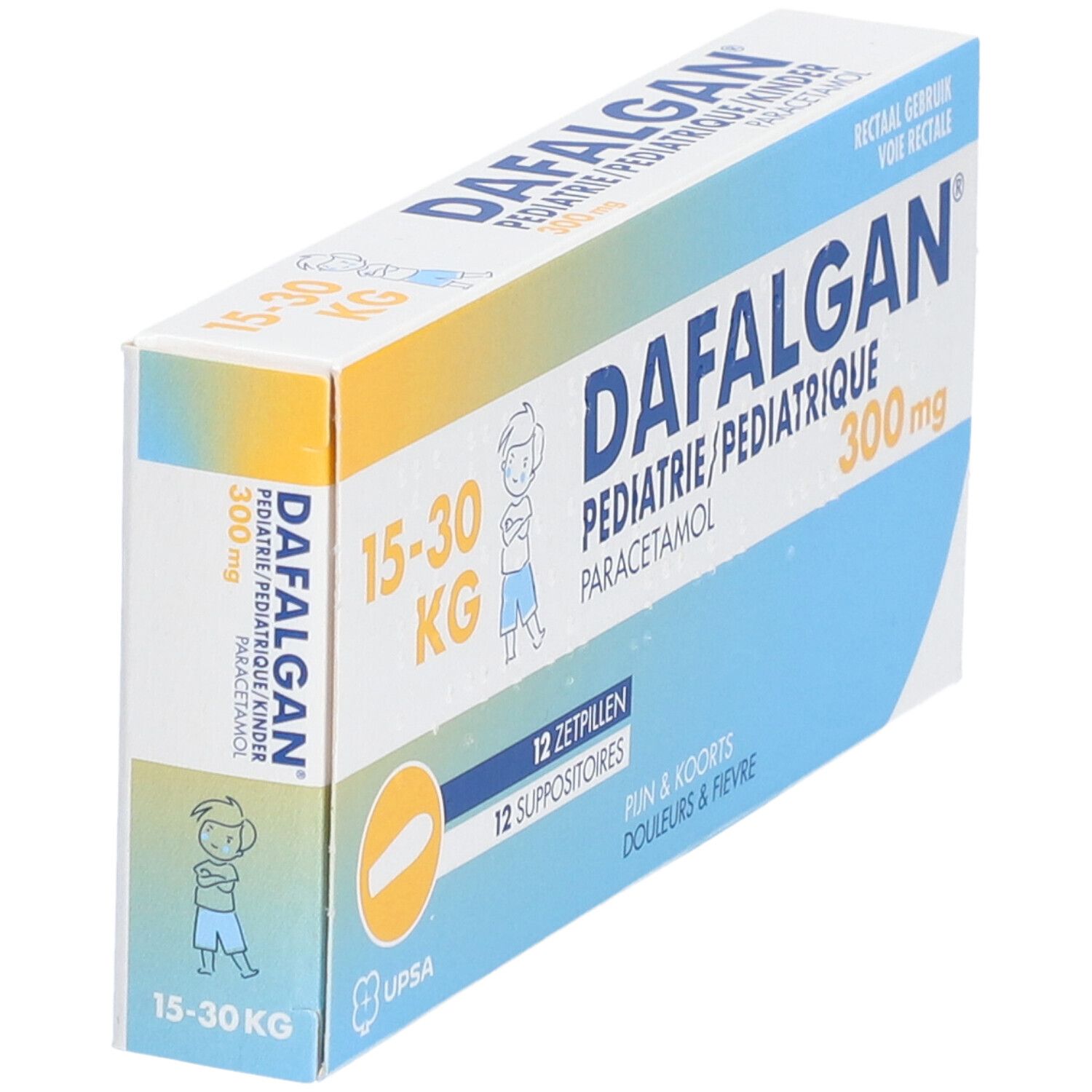 Dafalgan Pédiatrique 300 mg Paracétamol Douleurs Fièvre 12 pc s