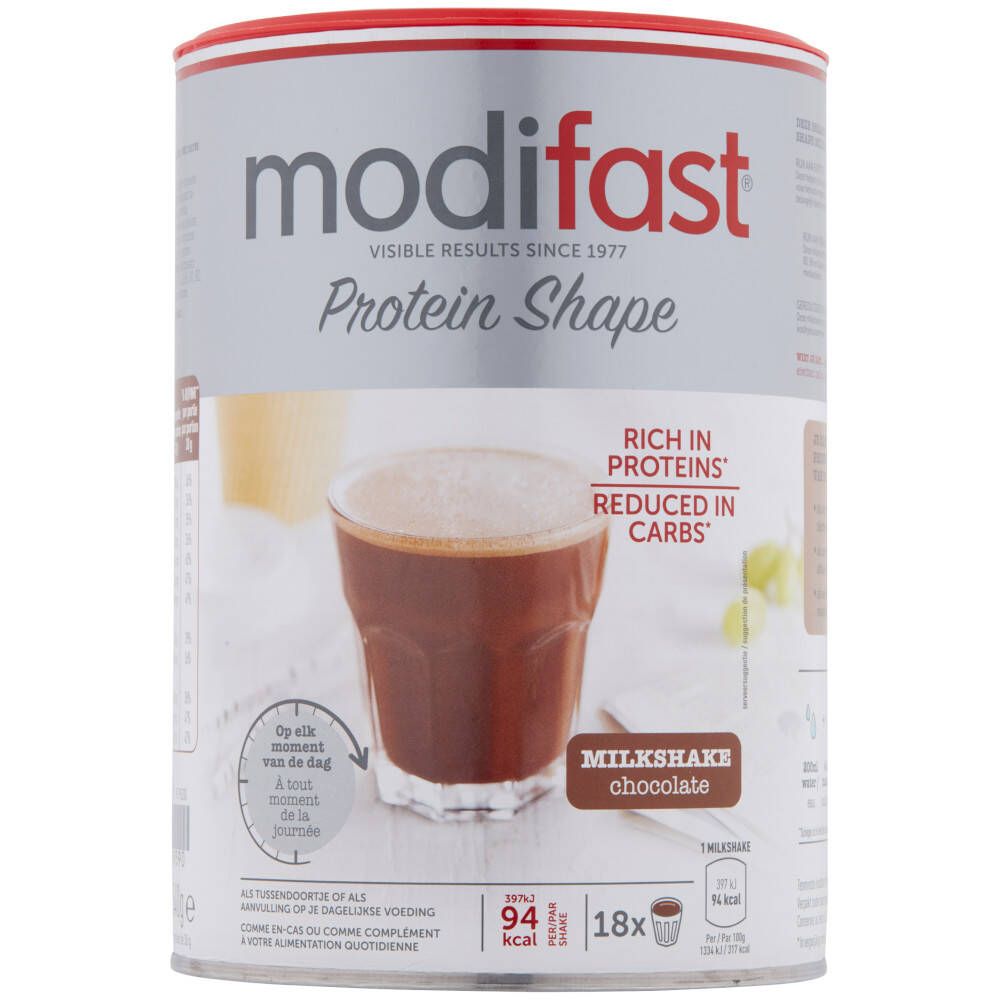 Modifast Protein Shape Milkshake Chocolade 540 G Farmaline