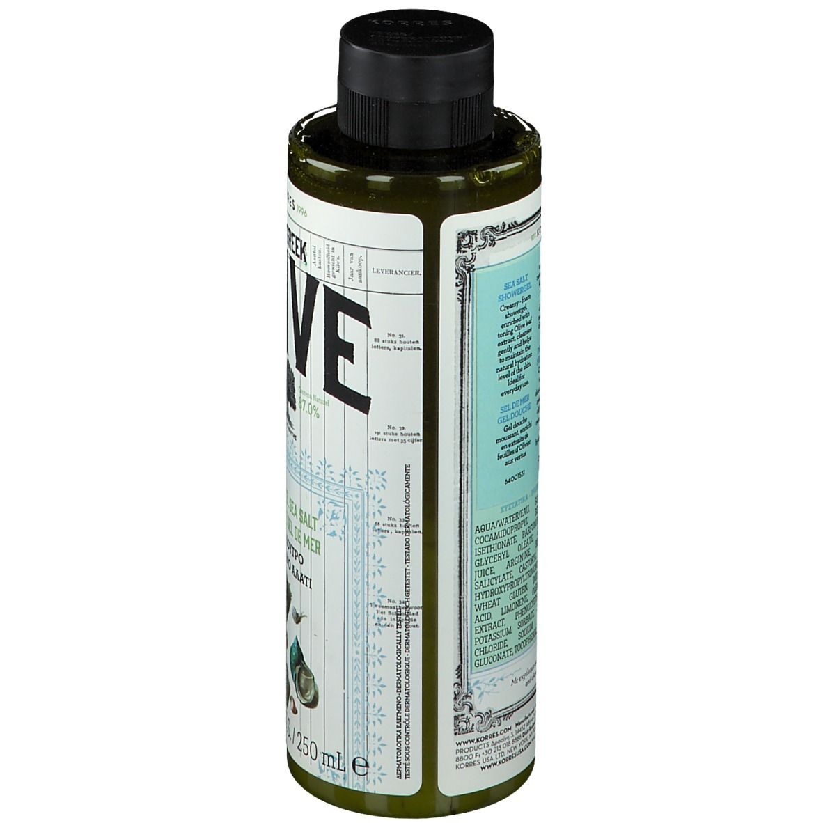 Korres Pure Greek Olive Shower Gel Sea Salt Ml Farmaline