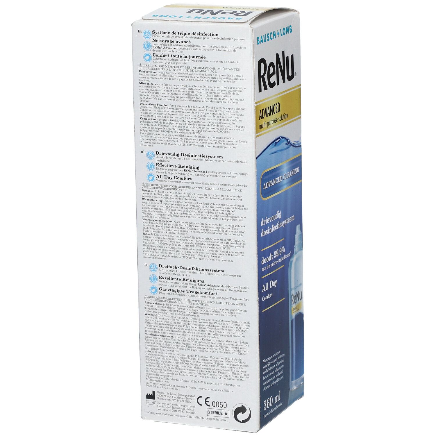 Bausch Lomb ReNu MPS Advanced 360 Ml Farmaline Be