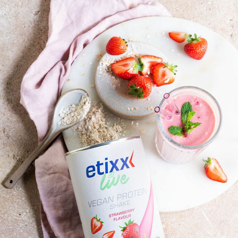 Etixx Live Vegan Protein Shake Strawberry G Farmaline