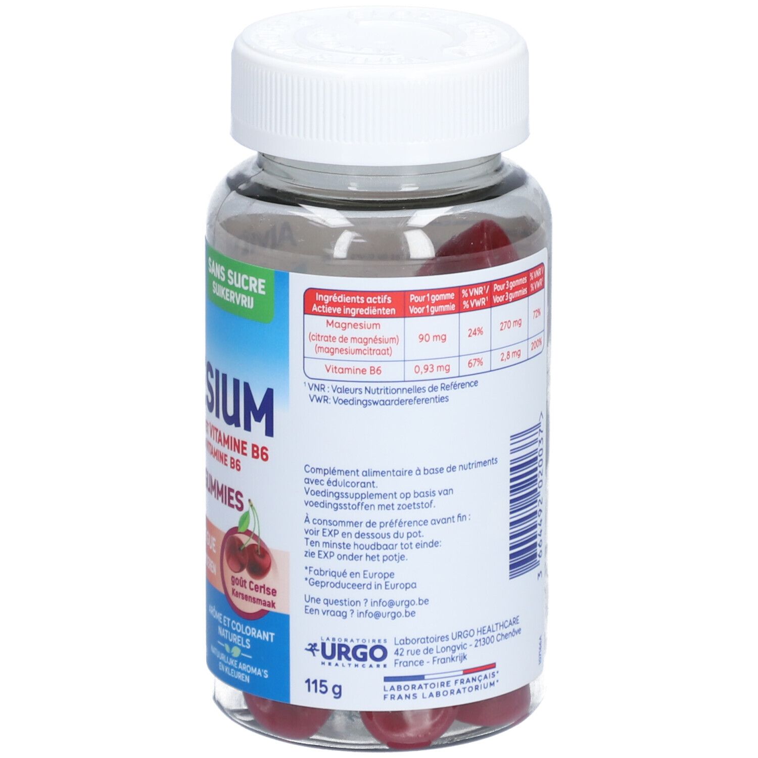 Alvityl Magnesium Gummies Vermoeidheid Vitamine B Kersensmaak