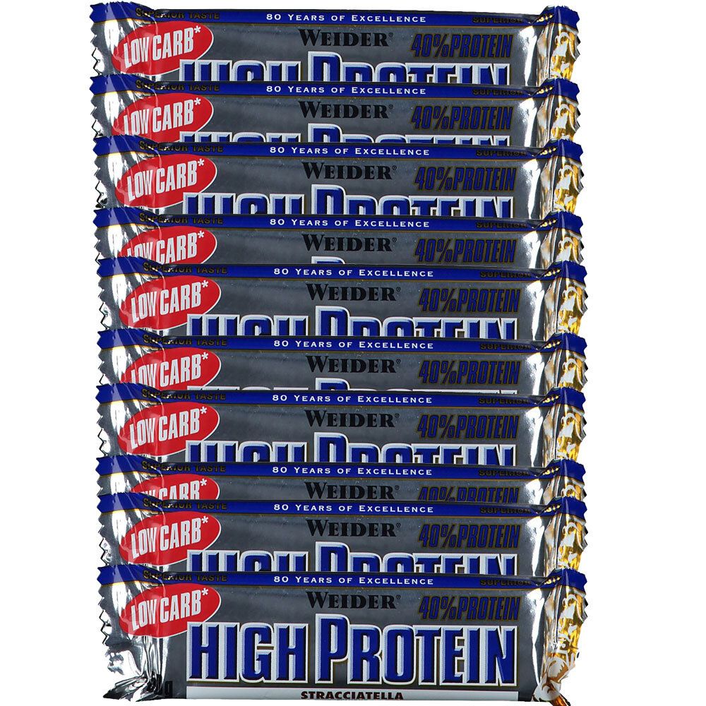 Weider High Protein Low Carb Stracciatella Riegel X G