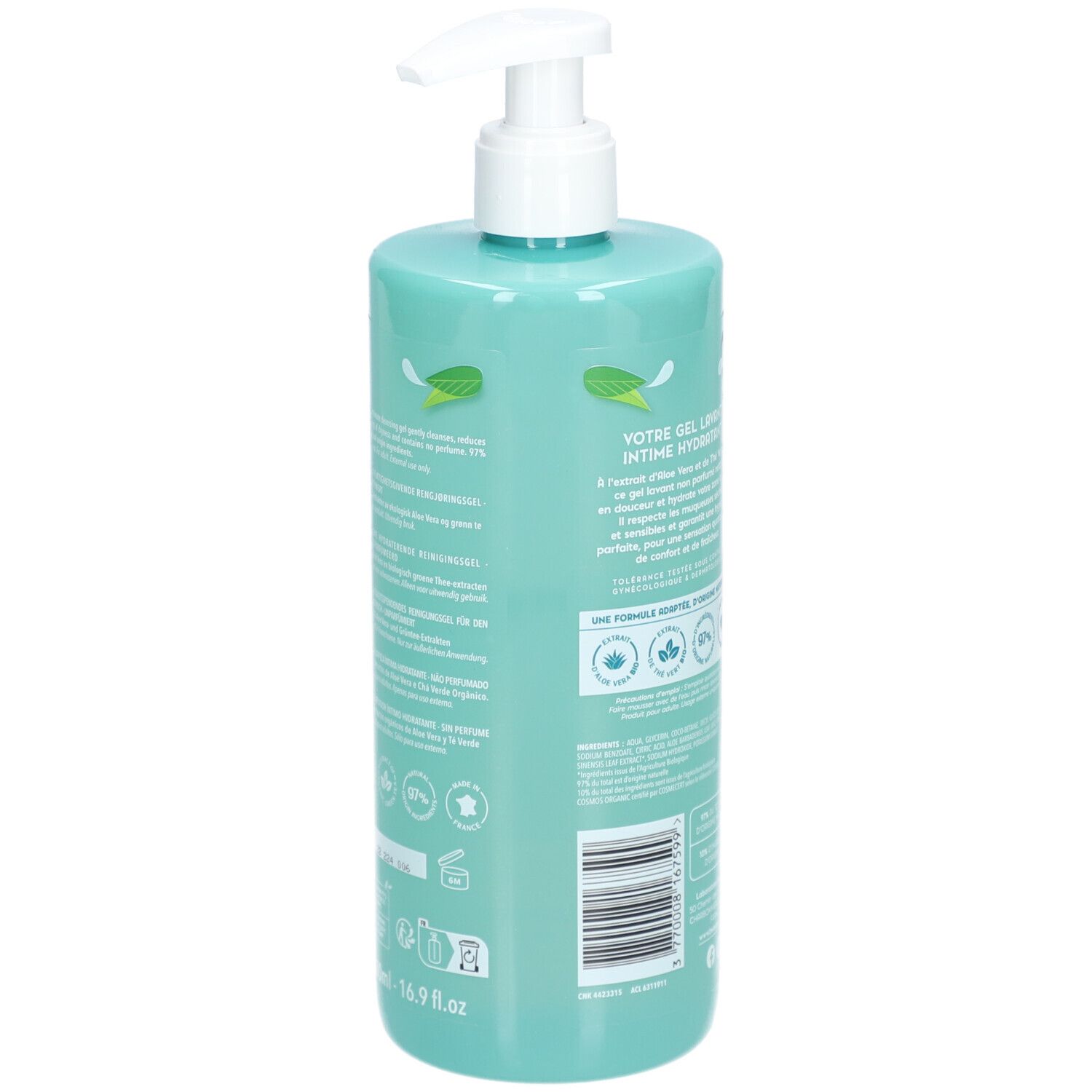 BeauTerra Gel Lavant Intime Certifié Bio Hydratant 500 ml Farmaline