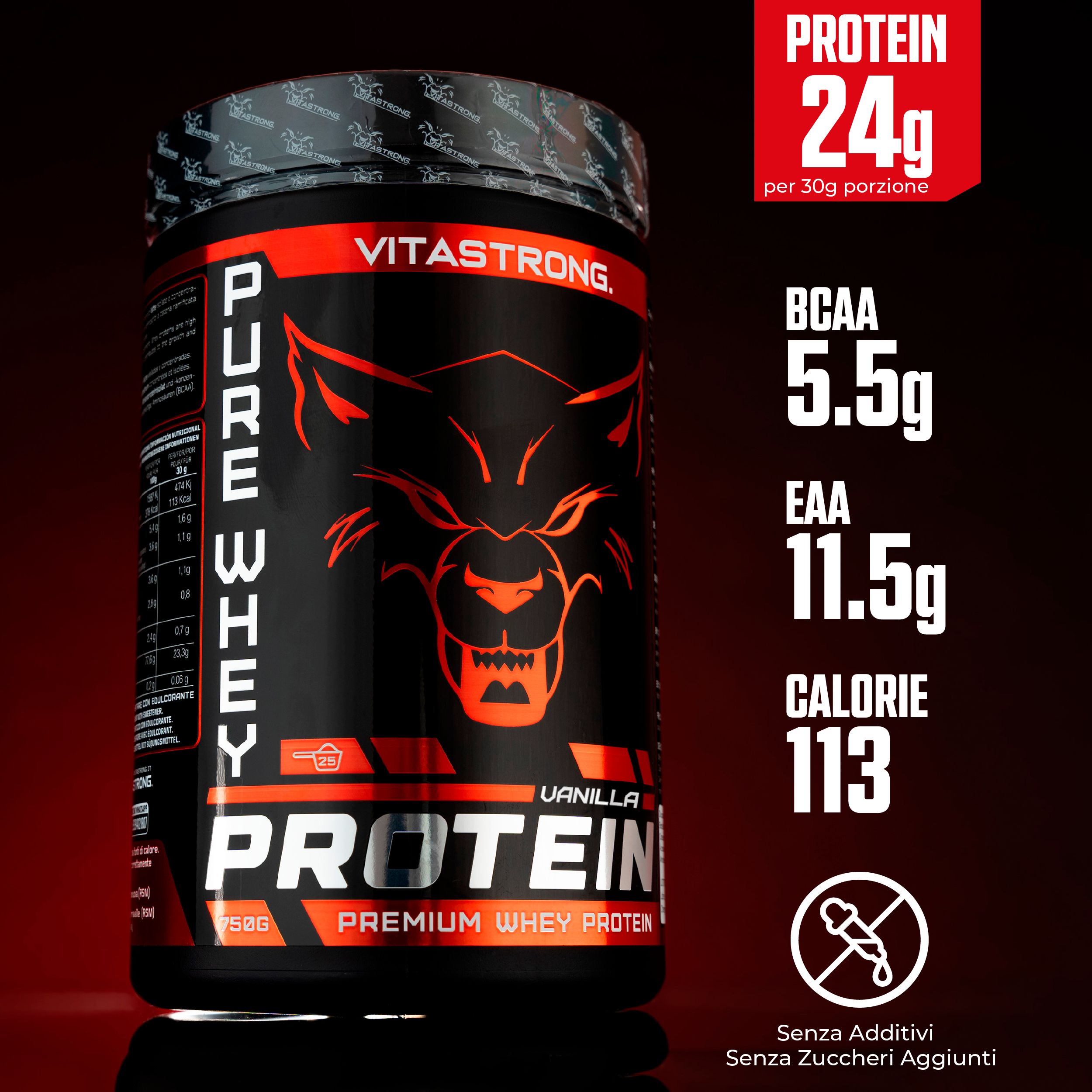 Vitastrong Pure Whey Protein Vanille G Farmaline