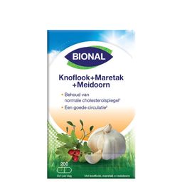 Bional Knoflook + Maretak + Meidoorn – Circulatie en Afweersysteem –Voedingssupplement met Vitamine E