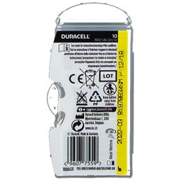 Duracell Easy Tab Hoorbatterij Da10 Geel