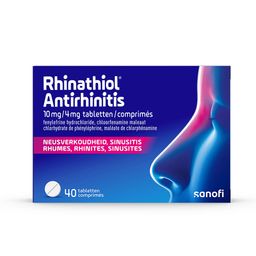 Rhinathiol Antirhinitis 10mg/4mg | Tabletten | Neusverkoudheid, Sinusitis