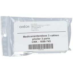 Pillendoos 3 Vakken Plastic 6.5 x 3.5 x 1.5 cm