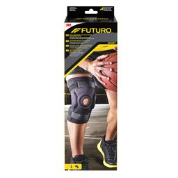 FUTURO™ Scharnierende kniebrace 48579 | Verstelbaar | Laterale stabilisatoren | Links en rechts draagbaar | Stevige steun | Genu