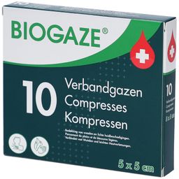 Biogaze Verbandgaas 5x5cm - Wonden. Lichte Huidbeschadigingen en Oppervlakkige Brandwonden