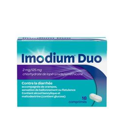 Imodium® Duo | Aide en cas de Diarrhée accompagnée de Crampes, Ballonnements et Flatulences