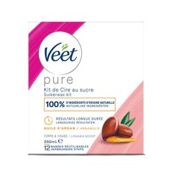 Veet Pure Suikerwax Kit Lichaam en Gezicht Arganolie