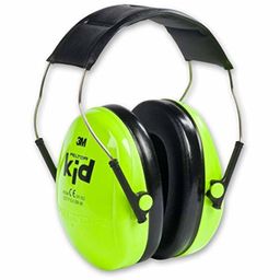 3M™ PELTOR™ Kid casque antibruit H510AKG | Réglable | Pour enfants à partir de 5 ans | Coussinets doux | SNR 27 dB |Vert fluo