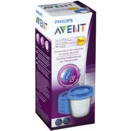 Philips Avent Via voorraadbeker moedermelk 5 stuks + deksel