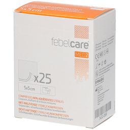 Febelcare Gaaskompres Steriel Niet Klevend 5x5cm