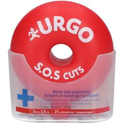 Urgo S.O.S Cuts Verband om Bloedingen te Stoppen 3 m x 2,5 cm
