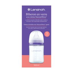 Lansinoh Biberon en Verre & tétine NaturalWave® 160ml