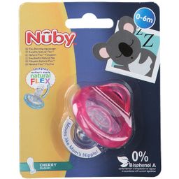 Nuby Fopspeen Natural Flexibel Kers 0-6 Maanden