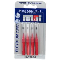 Oral Care Elgydium Clinic Interdentale borstel Mono Compact Rood | Groot | ISO 4 1,5 mm