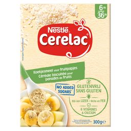 Nestlé® Cerelac Ceréal Biscuitée pour la Panade de Fruits Sans Gluten