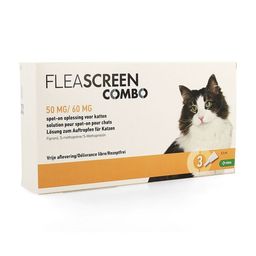 KRKA Fleascreen Combo 50 mg/60 mg Solution spot-on pour chats
