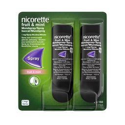 Nicorette® Fruit & Mint Mondspray 1mg/Spray DUO | Stoppen met Roken