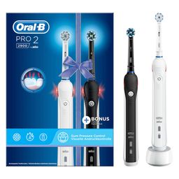 Oral B Pro 2 2900 Elektrische Tandenborstel Zwart & Wit DUO