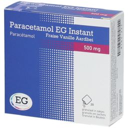 Paracetamol EG Instant 500 mg | Pijn & Koorts | Vanille Aardbei