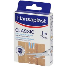Hansaplast Classic Pansements pour plaies en tissu | À Découper | 1m x 6cm