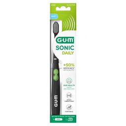 GUM Sonic Daily Brosse à Dents à Pile Soft Noir