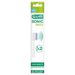 GUM® SONIC DAILY tête de rechange blanche