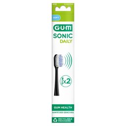GUM® SONIC DAILY opzetborstel zwart refill