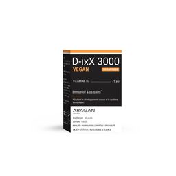 ixX Pharma D-ixX 3000 VEGAN | Vitamine D3 1000 UI | Soutien os, dents & immunité