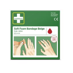 Cederroth Soft Foam Bandage Beige 3 cm x 4,5 m 51011018