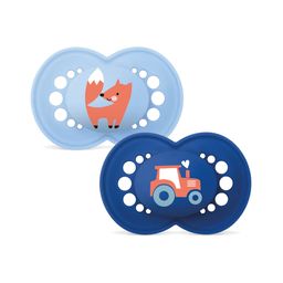 MAM Originale Pure Sucette en Silicone Bleu - Écru dès 16 Mois