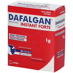 Dafalgan® Instant Forte 1g Paracetamol | Pijn & Koorts | Rode Vruchten
