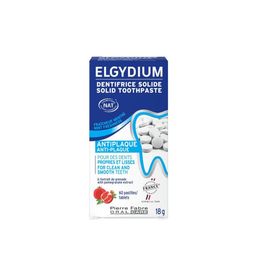 Oral Care Elgydium Dentifrice Solide Antiplaque,100% d'ingrédients naturels 60 pastilles