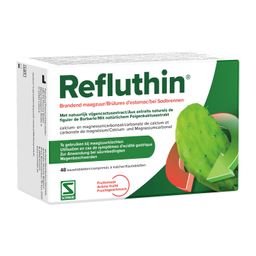 Refluthin® | Brûlures d’estomac et symptômes d’acidité gastrique tels que les remontées acides | Goût fruité
