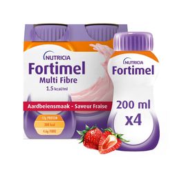 Fortimel Multifibre 1.5kcal | Arôme Fraise | Complément Nutritionnel Dénutrition