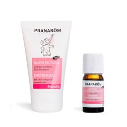 Pranarom PranaBB Baume Pectorale Bébé + PranaBB Oplossing Défenses Naturelles pour Bébé Bio
