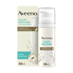 Aveeno® Calm+Restore Crème de Nuit Réhydratante | Peau Normale et Sensible