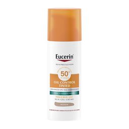 Eucerin Sun Oil Control SPF 50+ Toucher Sec Gel-Crème Teinté Medium Peau à Imperfections et Grasse 50ml