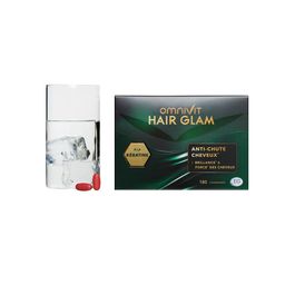 Omnivit Hair Glam | Chute de cheveux, cheveux brillants et forts | Avec kératine et acides aminés | 3 mois